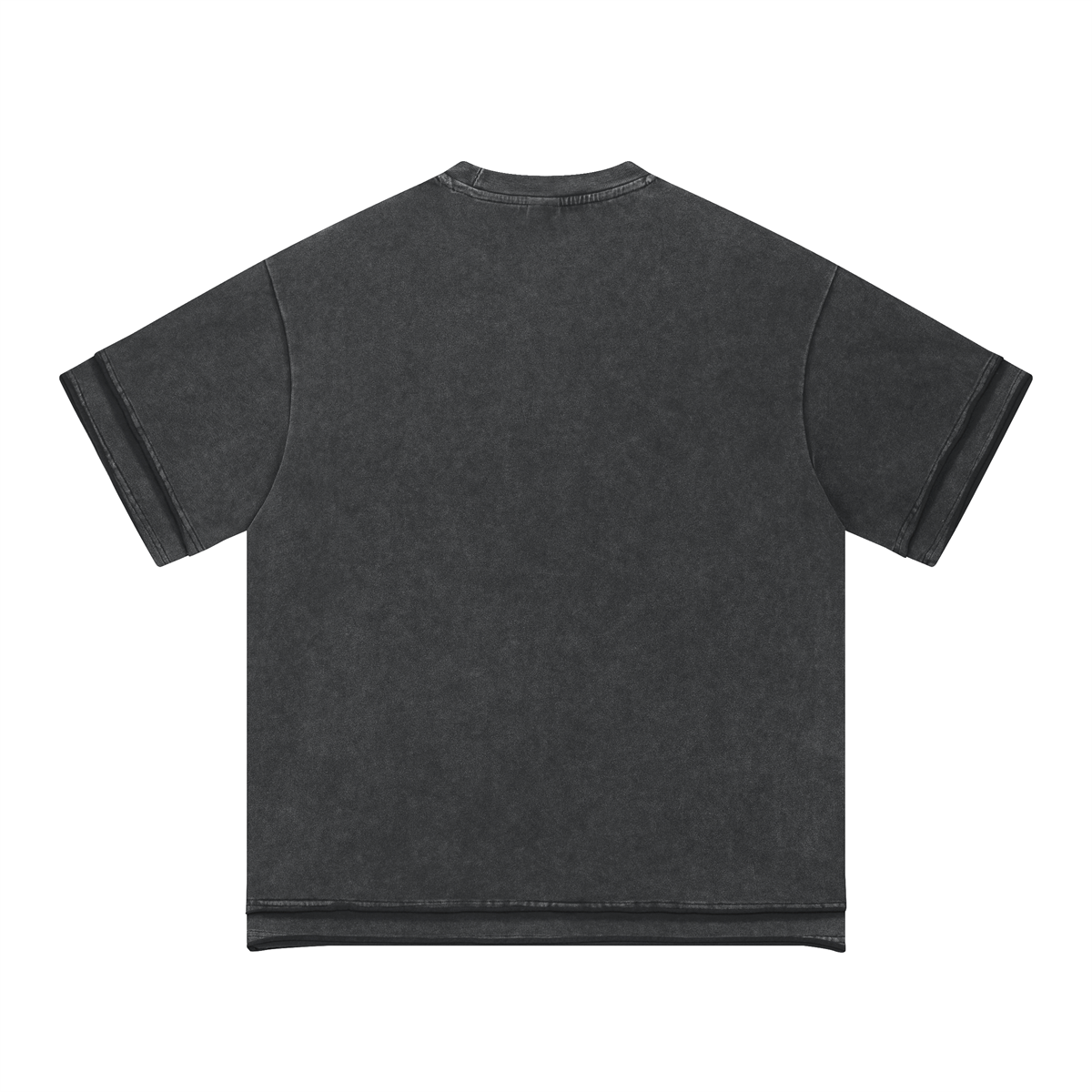 Washed Patchwork Raw Edge Tee 275gsm