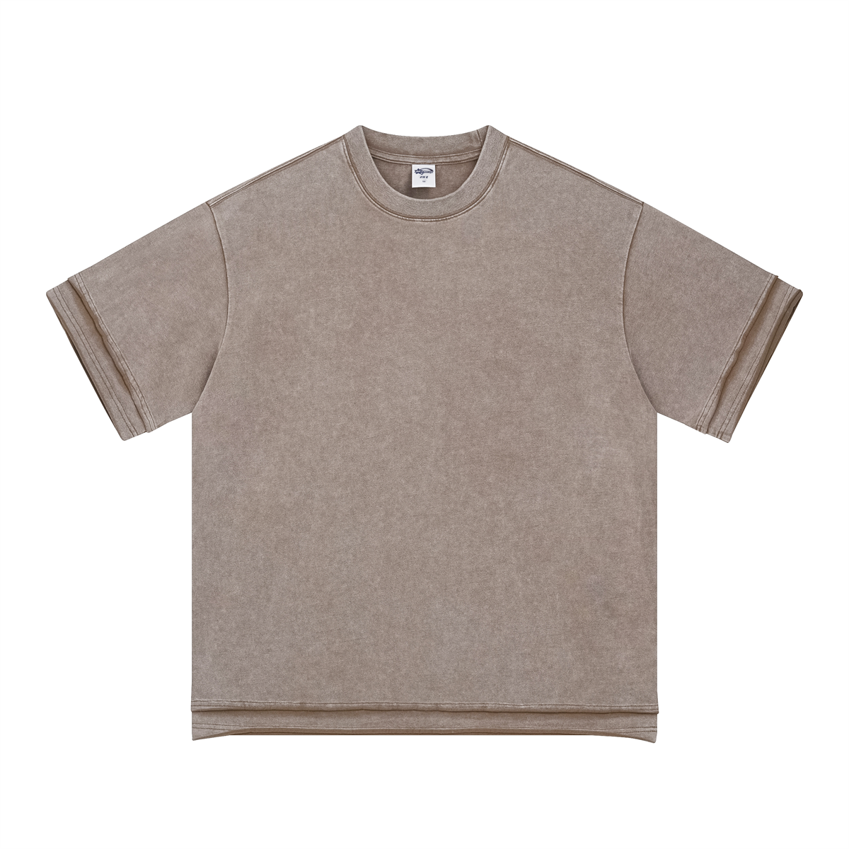 Washed Patchwork Raw Edge Tee 275gsm