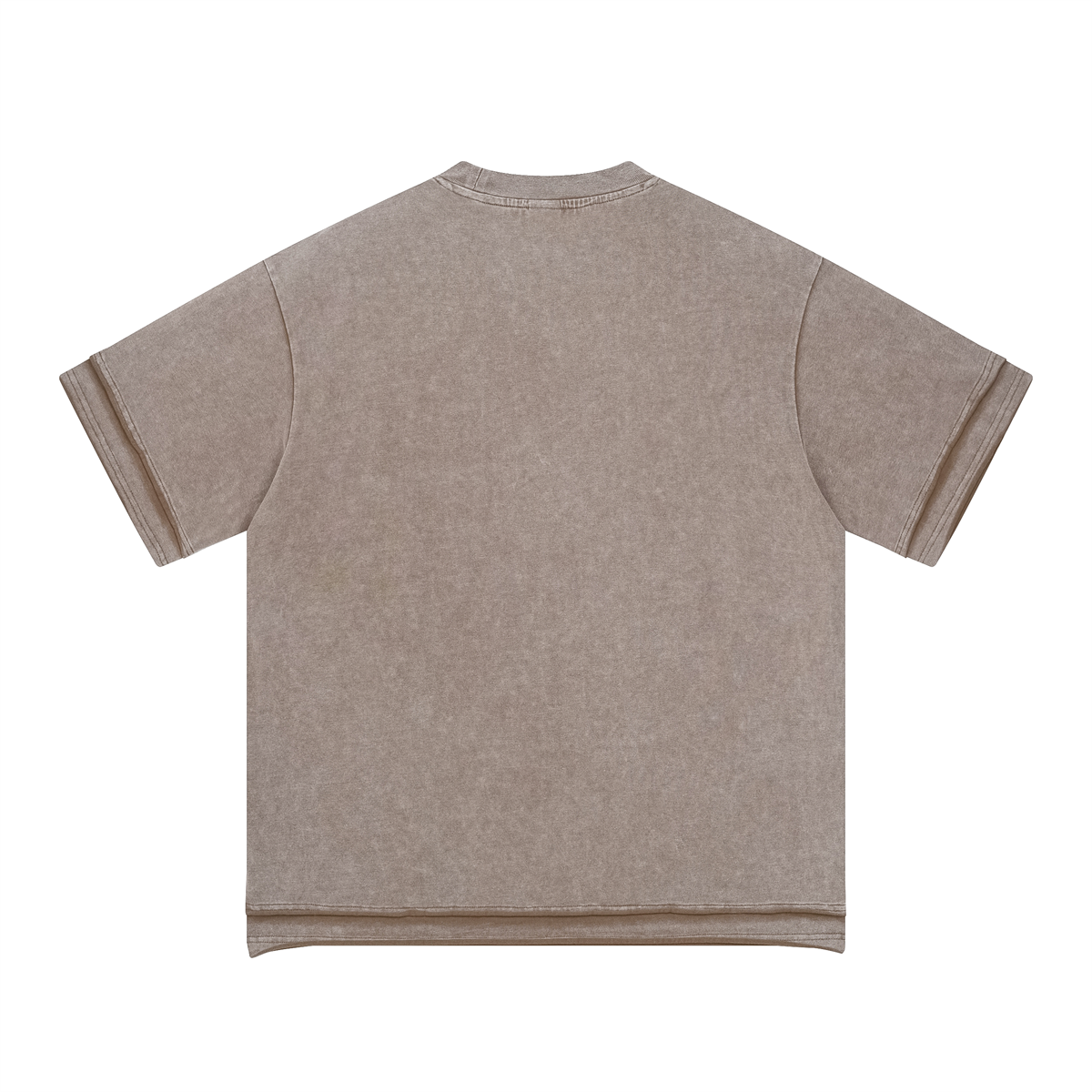 Washed Patchwork Raw Edge Tee 275gsm