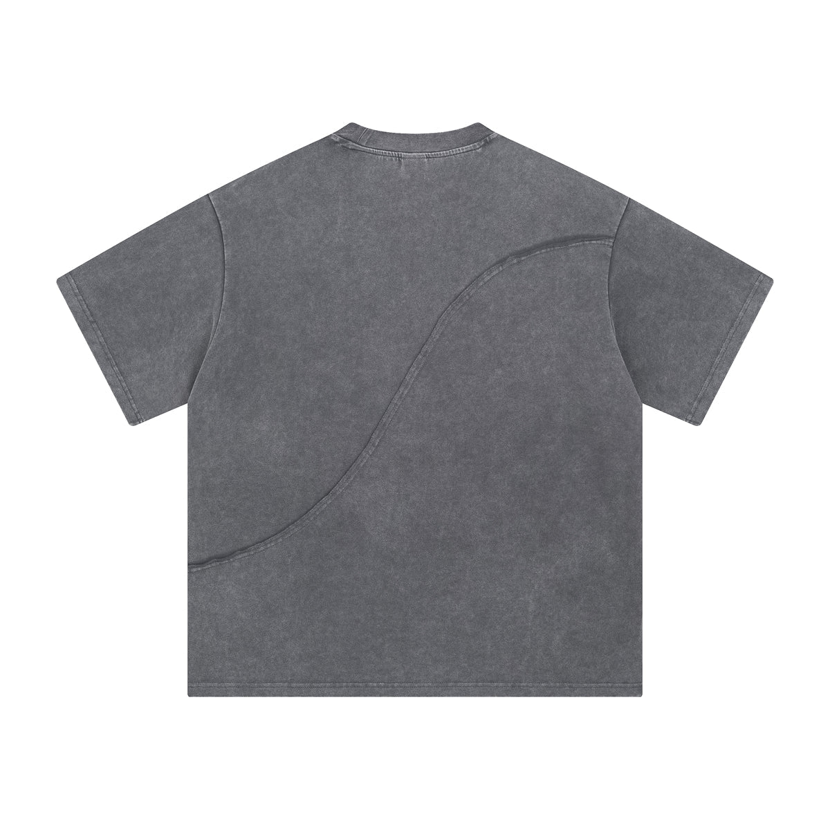 Washed Raw Edge Patchwork T Shirt 275gsm