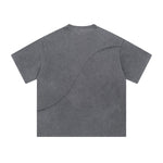 Washed Raw Edge Patchwork T Shirt 275gsm
