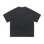 Washed Raw Edge Patchwork T Shirt 275gsm