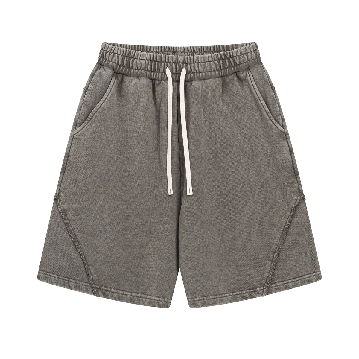 Vintage Loose-Fit Patchwork Shorts