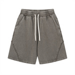 Vintage Loose-Fit Patchwork Shorts