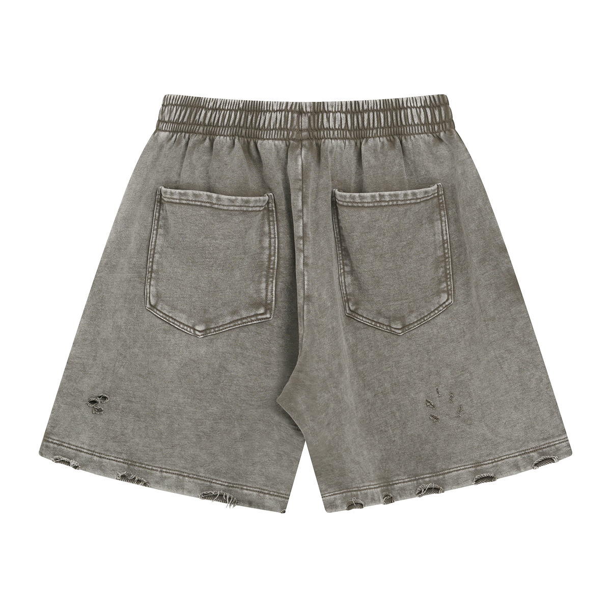 Stone Wash Distressed Shorts