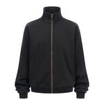 Minimalist Stand Collar Zip Up Sweatshirt