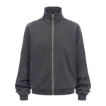 Minimalist Stand Collar Zip Up Sweatshirt