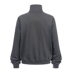 Minimalist Stand Collar Zip Up Sweatshirt