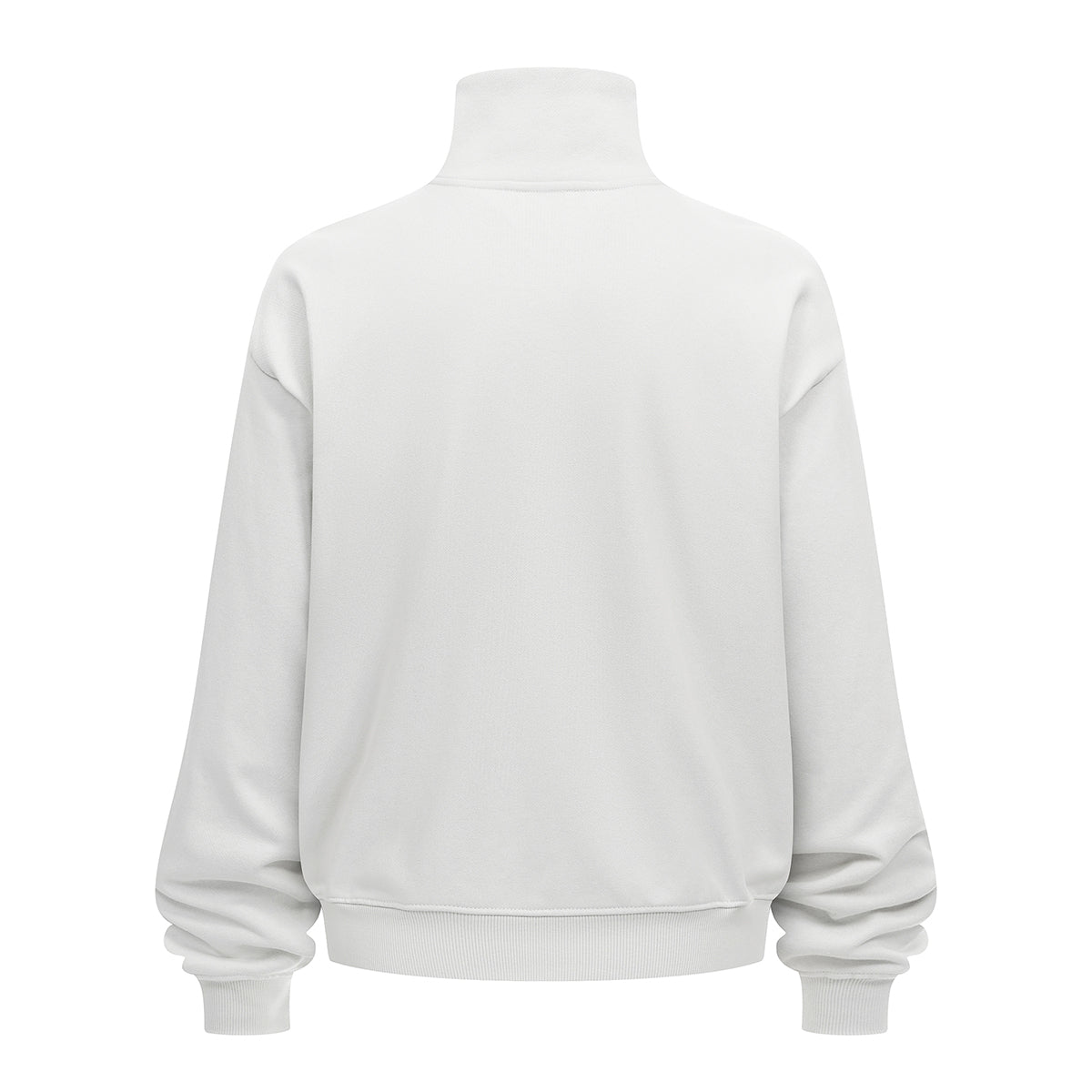 Minimalist Stand Collar Zip Up Sweatshirt