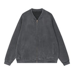 Vintage Washed Zip Collar Jacket