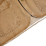 Relaxed Washed Denim Cargo Vest