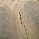 Distressed Detailing Vintage Wide Leg Painter Pants
