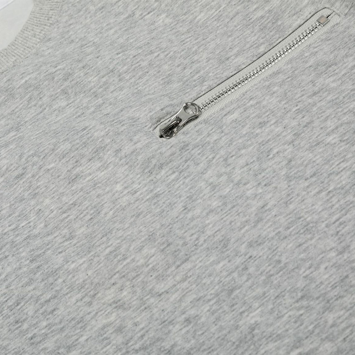 American Streetwear Deconstructed Zip Slim Solid Tee