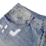 Blue Distressed Loose Fit High Street Vintage Jeans