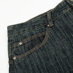 High Waist Wide Leg Dark Wash Denim Jeans