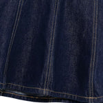 Indigo Denim Mini Flounce Skirt