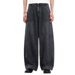 Vintage Washed Slub Distressed Baggy Denim Pants