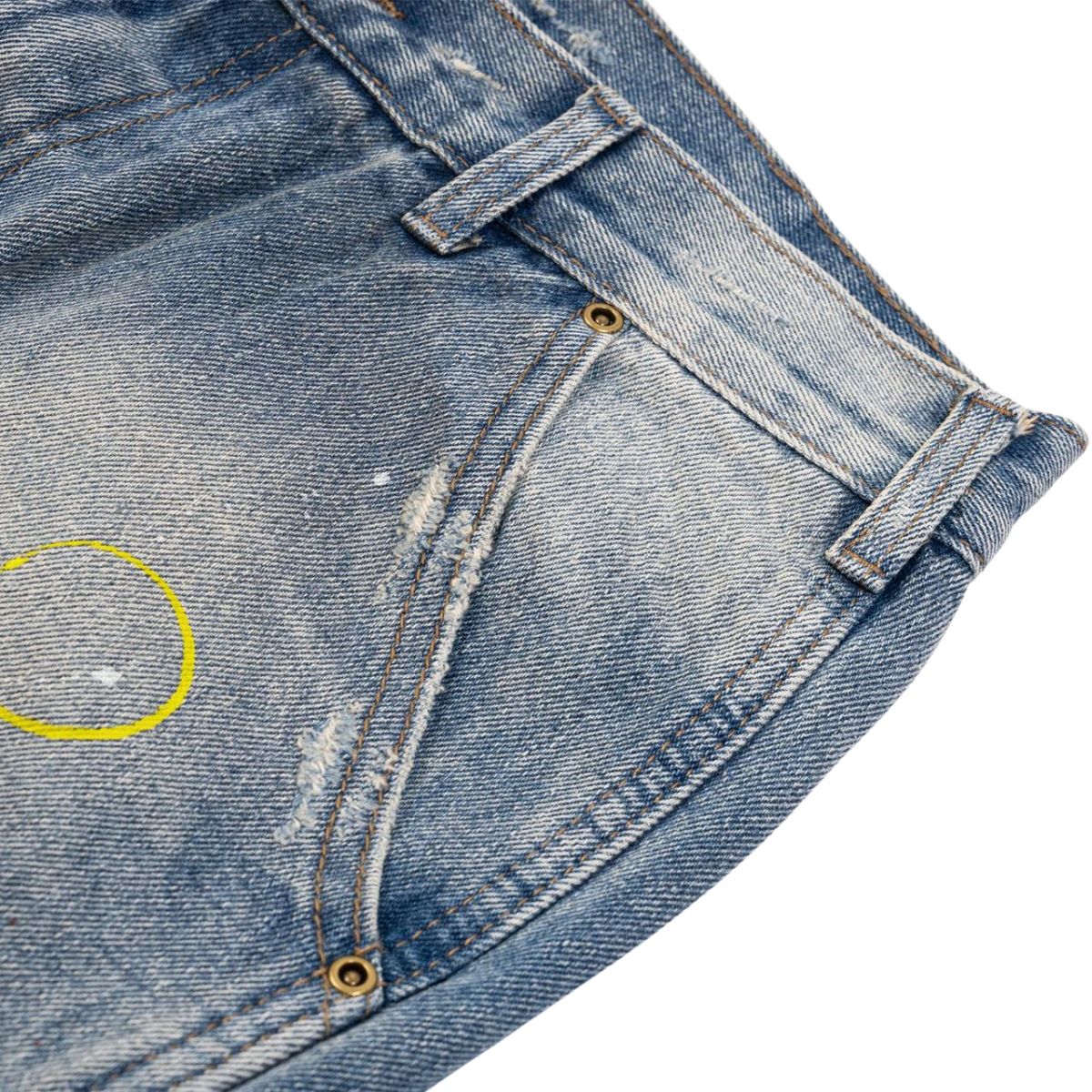 Smoke Rise Paint Splatter Ripped Jeans