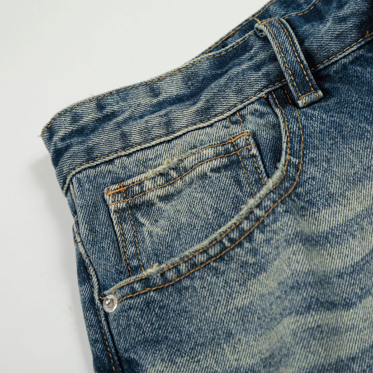 Light Wash Wide Leg Button Front Denim