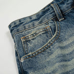 Light Wash Wide Leg Button Front Denim