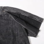 Structural Panels Sleeve Zipper Vintage Washed Short Sleeve Tee