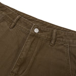 Vintage Washed Cleanfit Straight Cut Wide Leg Denim Shorts