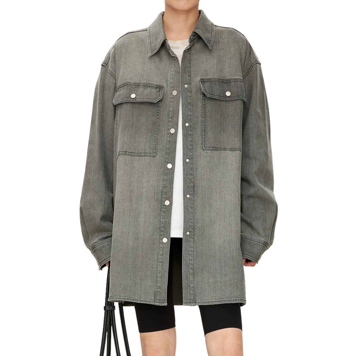 Oversized Vintage Washed Denim Shacket