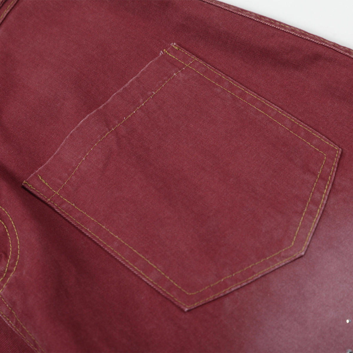 Rhinestone Star Print Vintage Washed Wide Leg Pants