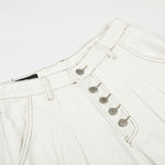 High Waist Wide Leg Button Fly Denim Pants