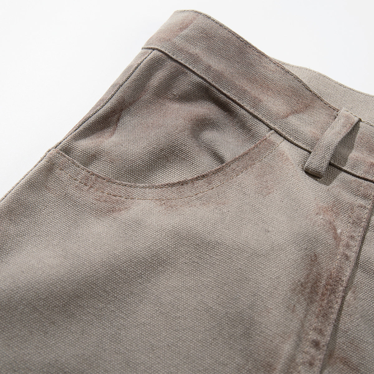 Paint Splatter Detail Wide Leg Jeans Geometric Stitching