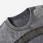 Patchwork Vintage Washed Short Sleeve Cotton Tee