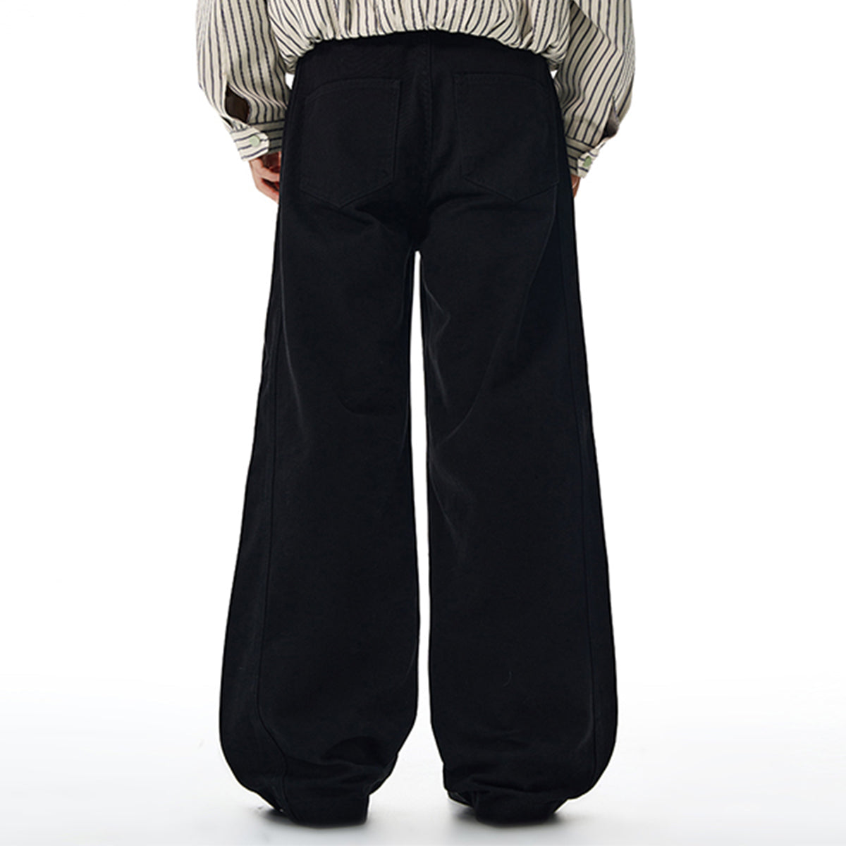 High Waisted Wide Leg Quilted Twill Utility Pants