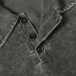 Two Tone Vintage Wash Contrast Panels Polo Shirt