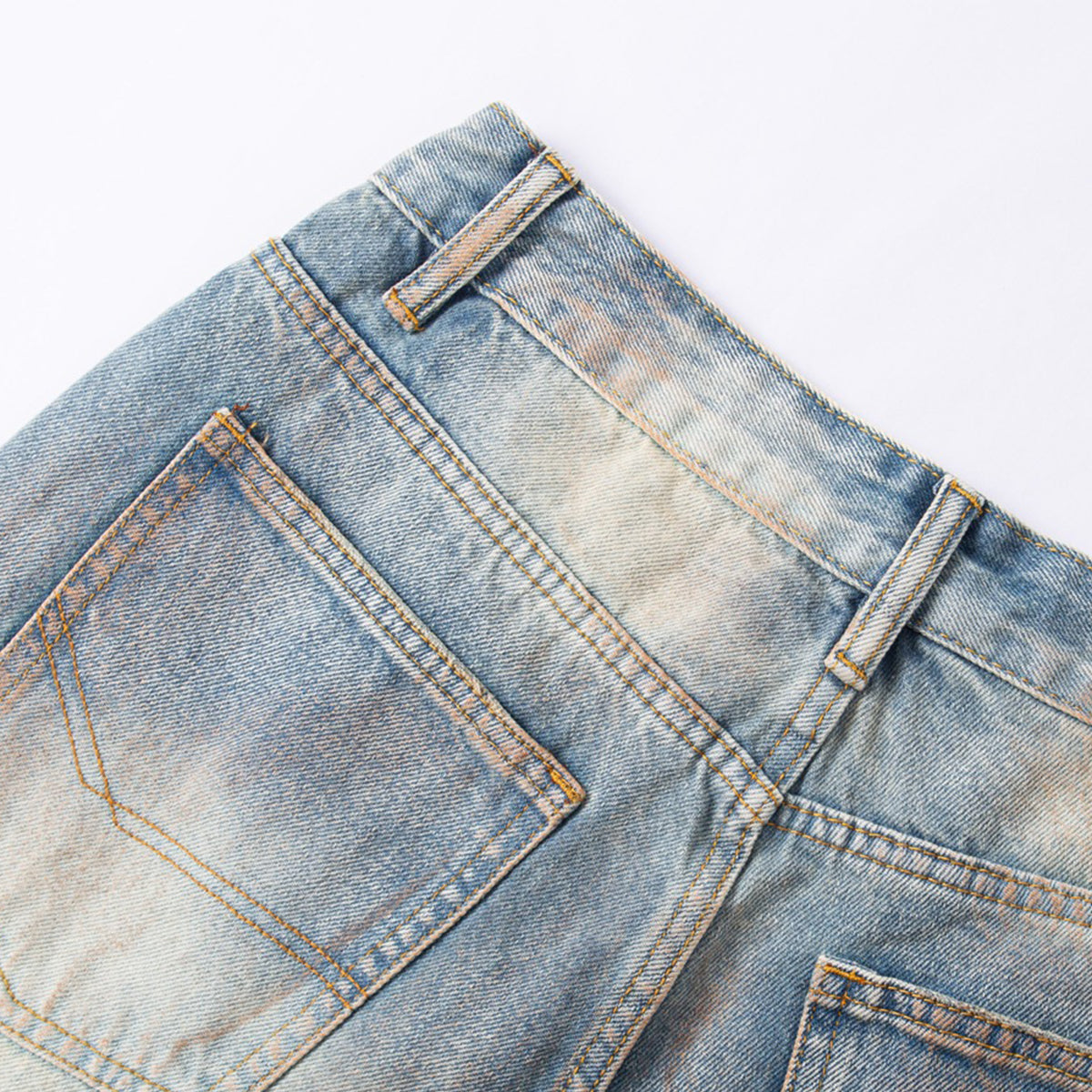 Classic Vintage Wash Straight Leg Relaxed Jeans