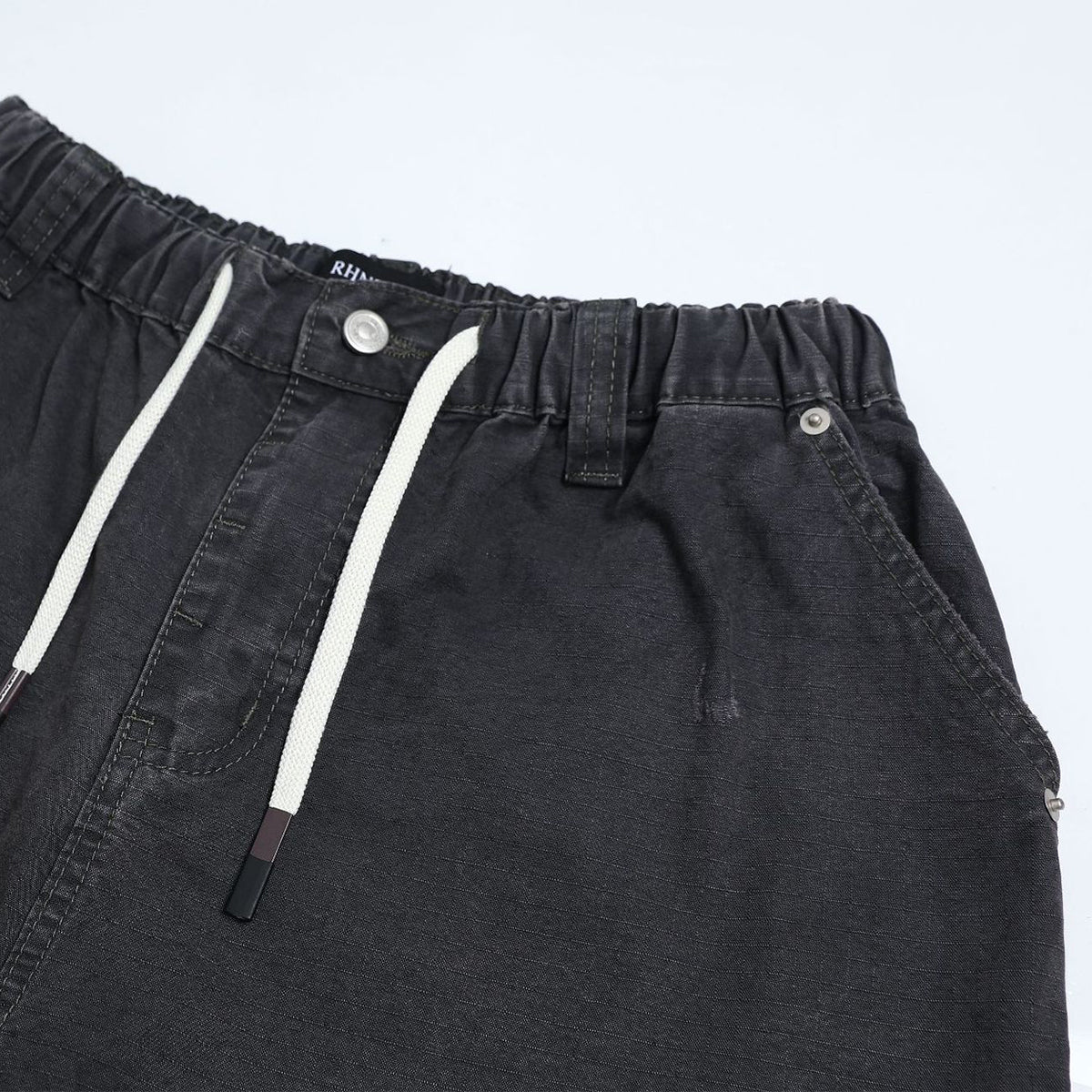 Washed Solid Deconstructed Relaxed Stretch Cargo Pants