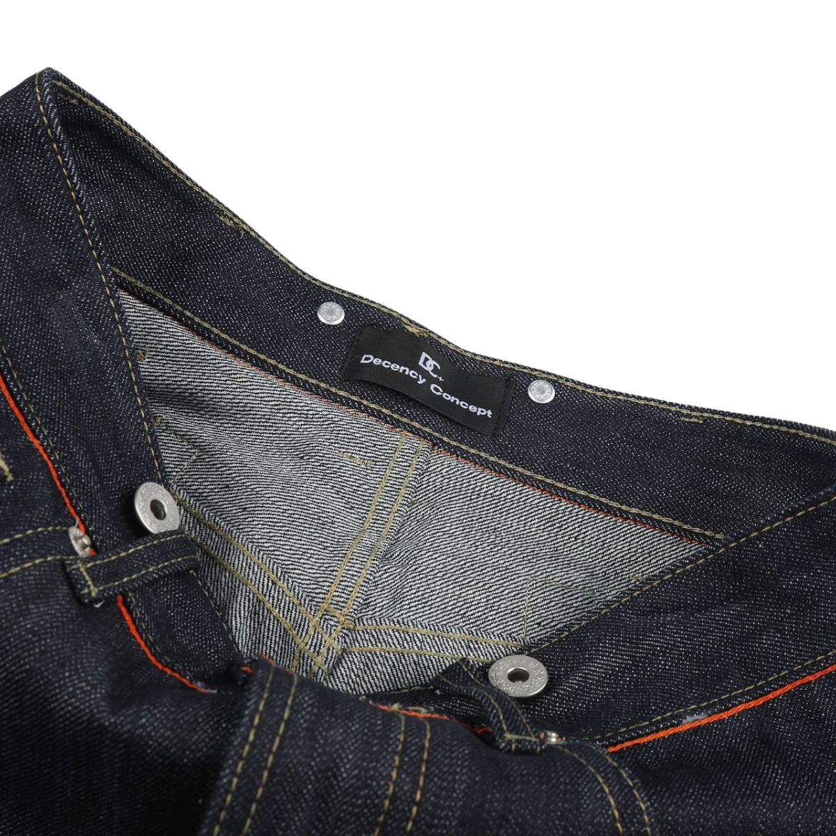 Raw Indigo Wide Leg Jeans with Metal Horsebit Detail