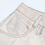 High Street Vintage-Inspired Patchwork Print Wide-Leg Jeans