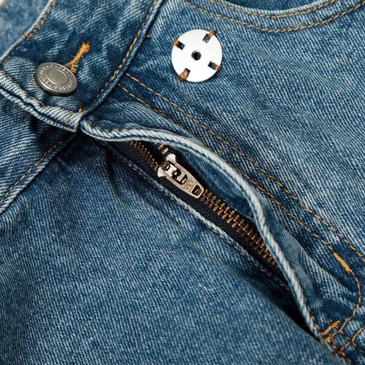 Asymmetrical Wide Leg Modern Light Wash Jeans