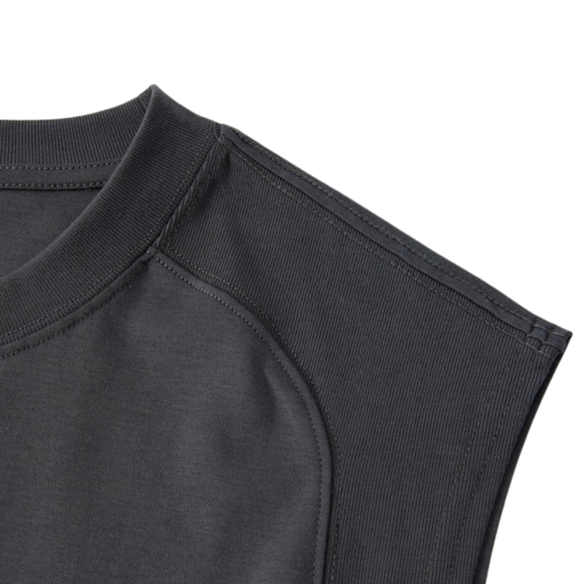 Panelled Back Seam Sleeveless T-Shirt
