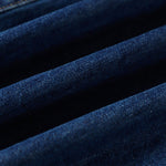 Button-Front Lace Trim Denim Shirt