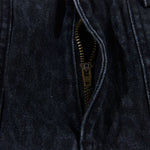 Vintage Washed Leopard Print Relaxed Wide Jeans