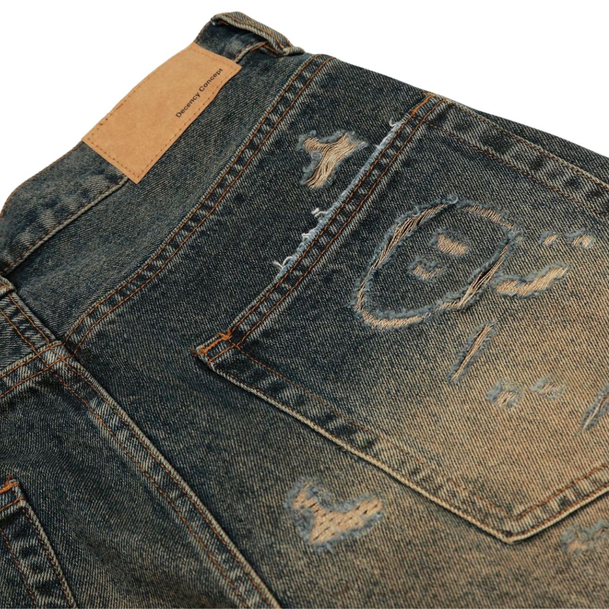 Smoke Rise Relaxed Fit Dirty Wash Ripped Jeans