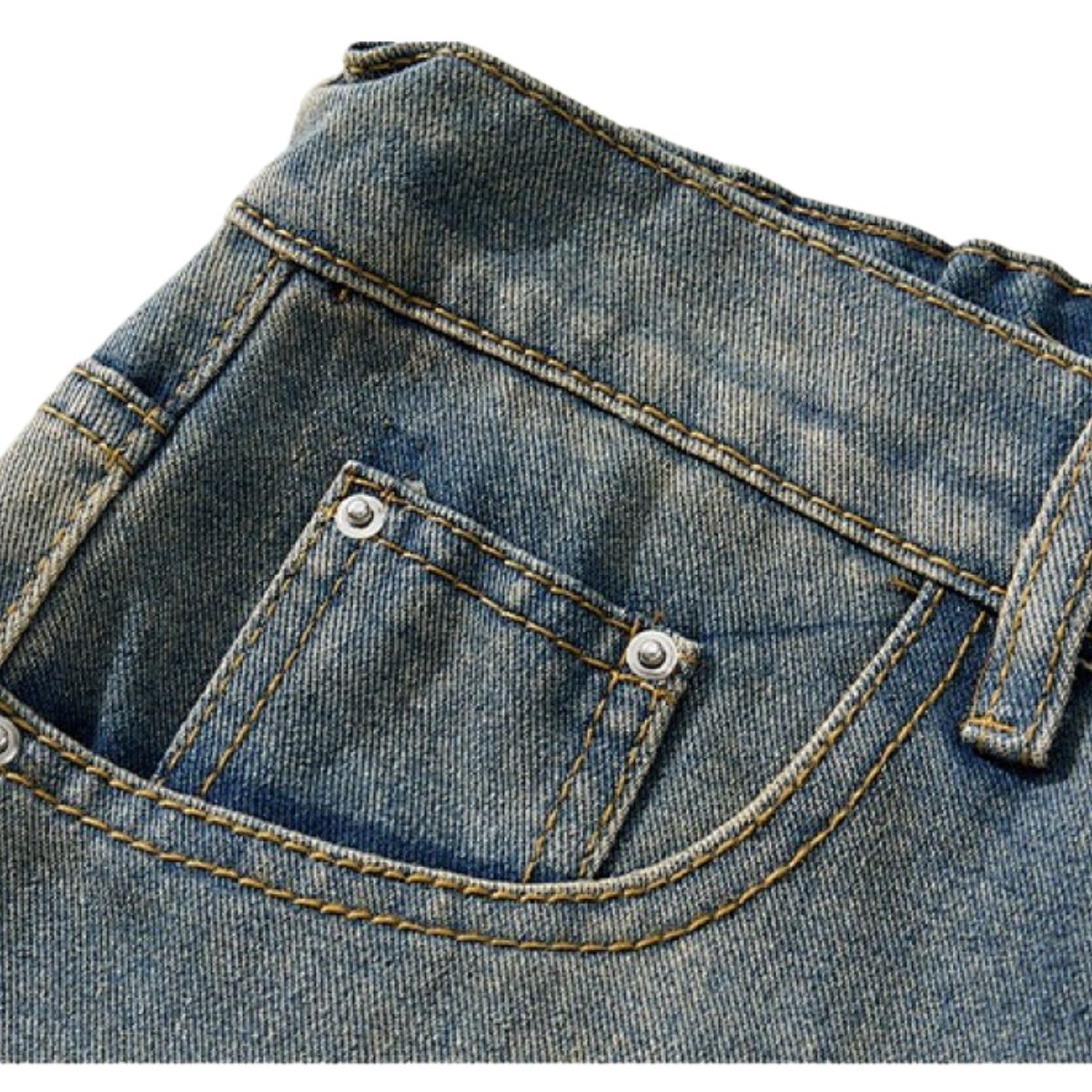Dog Embroidery Loose Fit Denim Shorts