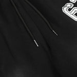 Studded 67 Print Black Wide Leg Sweatpants