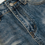 Distressed Paint Splatter High Waist Wide Leg Jeans