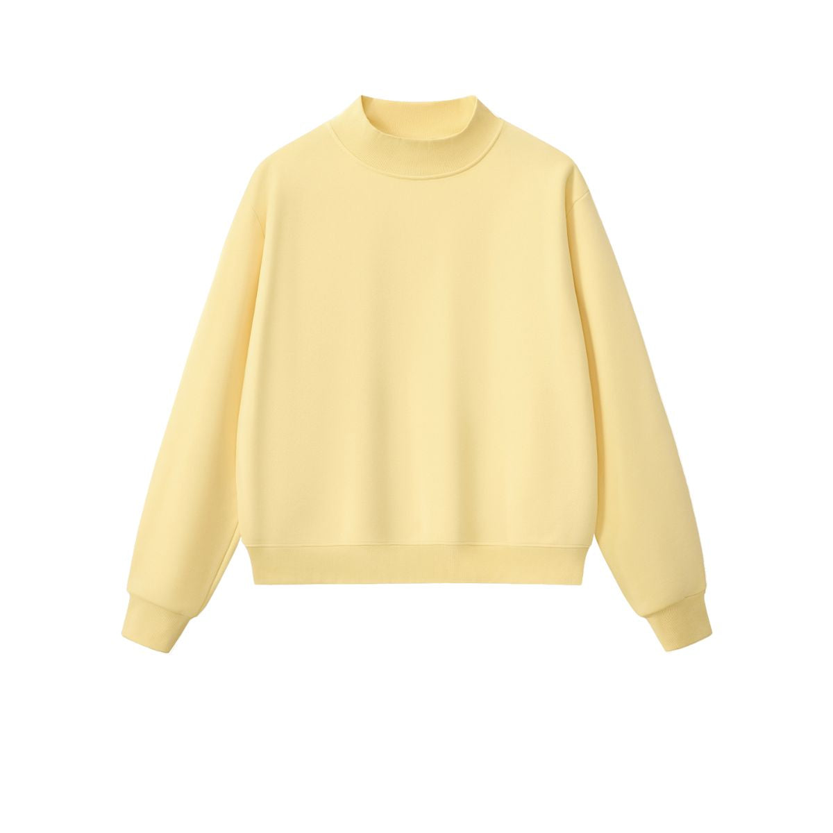 Women's Mockneck Solid Fleece Sweatshirt