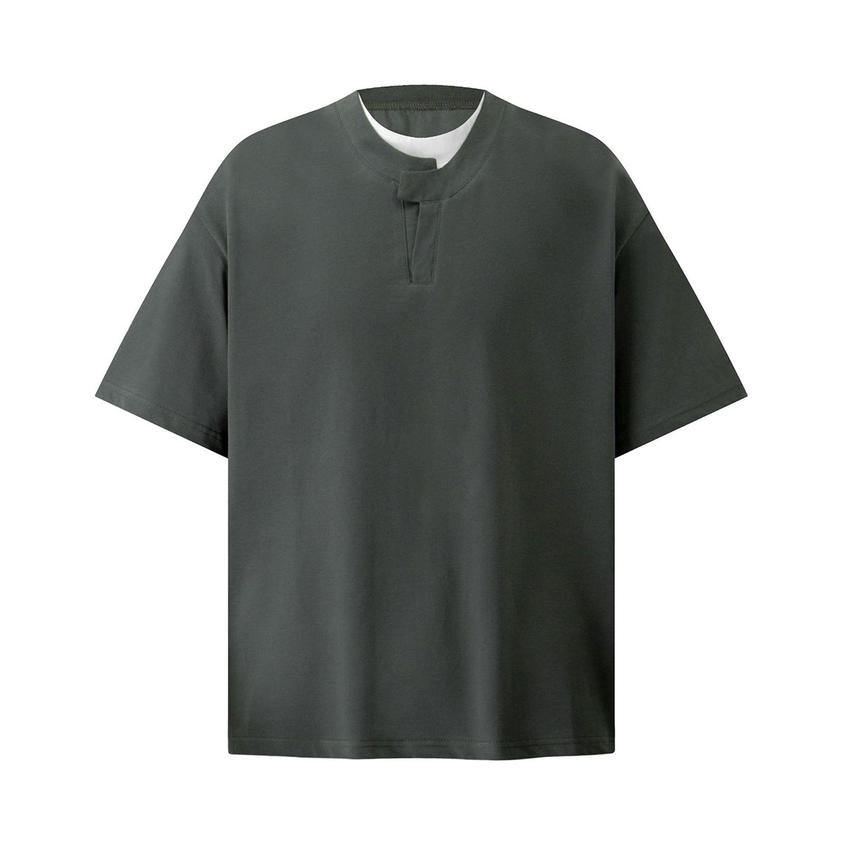 Layered Deconstructed Cropped Boxy Crew Tee