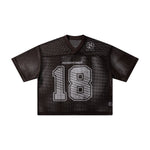 Retro Mesh Cropped Football Jersey Number 18