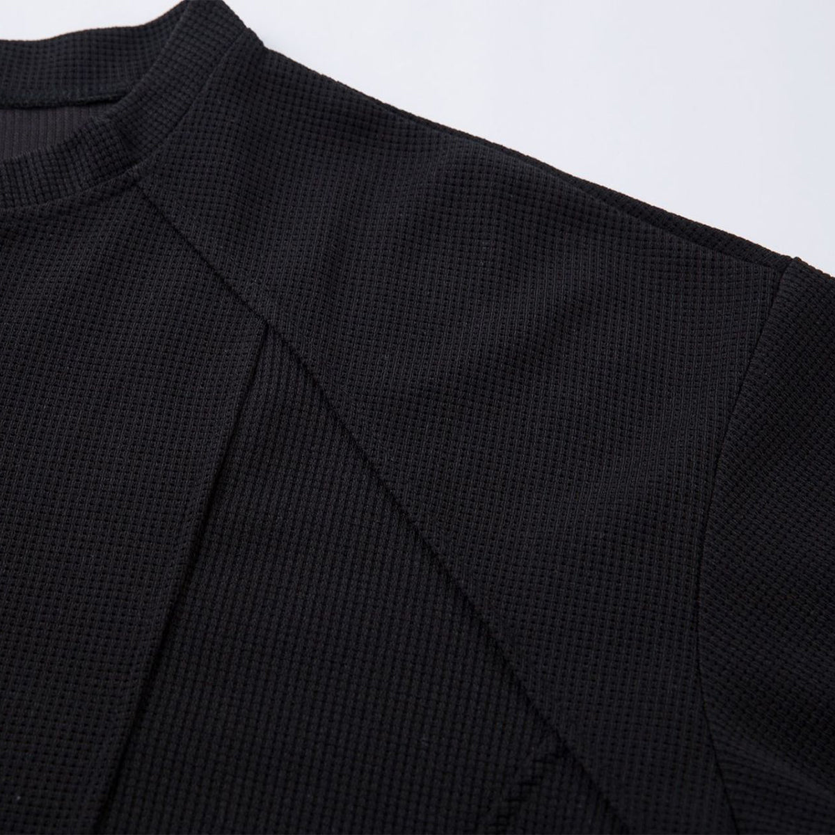 Vintage Waffle Knit Deconstructed Slim Crew Tee