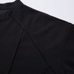 Vintage Waffle Knit Deconstructed Slim Crew Tee